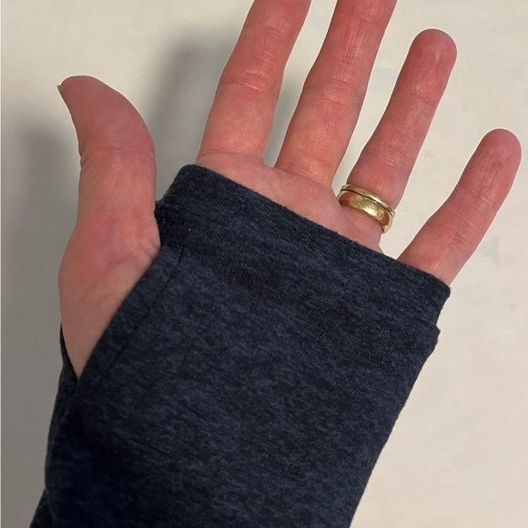 Lululemon hooded wrap cardigan in blue/grey, size 6/Small - Picture 5 of 5